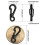 Alloy Carabiner Clip Tiny Spring Snap Hook Carabiners for Backpack Keychains Accessories(Black) 7