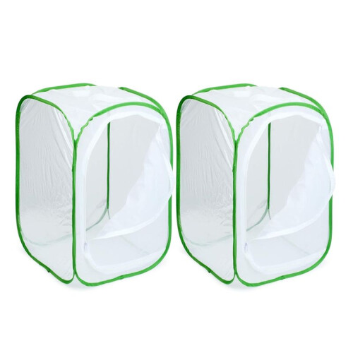 Gaiola para  de Insetos e Borboletas, Pacote com 2, TerráRio, Gabinete - para Borboletas (2 X 15,7 X 15,7 X 23,6 Polegadas)