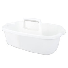 Panier de Rangement en Plastique Panier de Douche Portable avec PoignéE pour Salle de Bain, Chambre, Cuisine Blanc