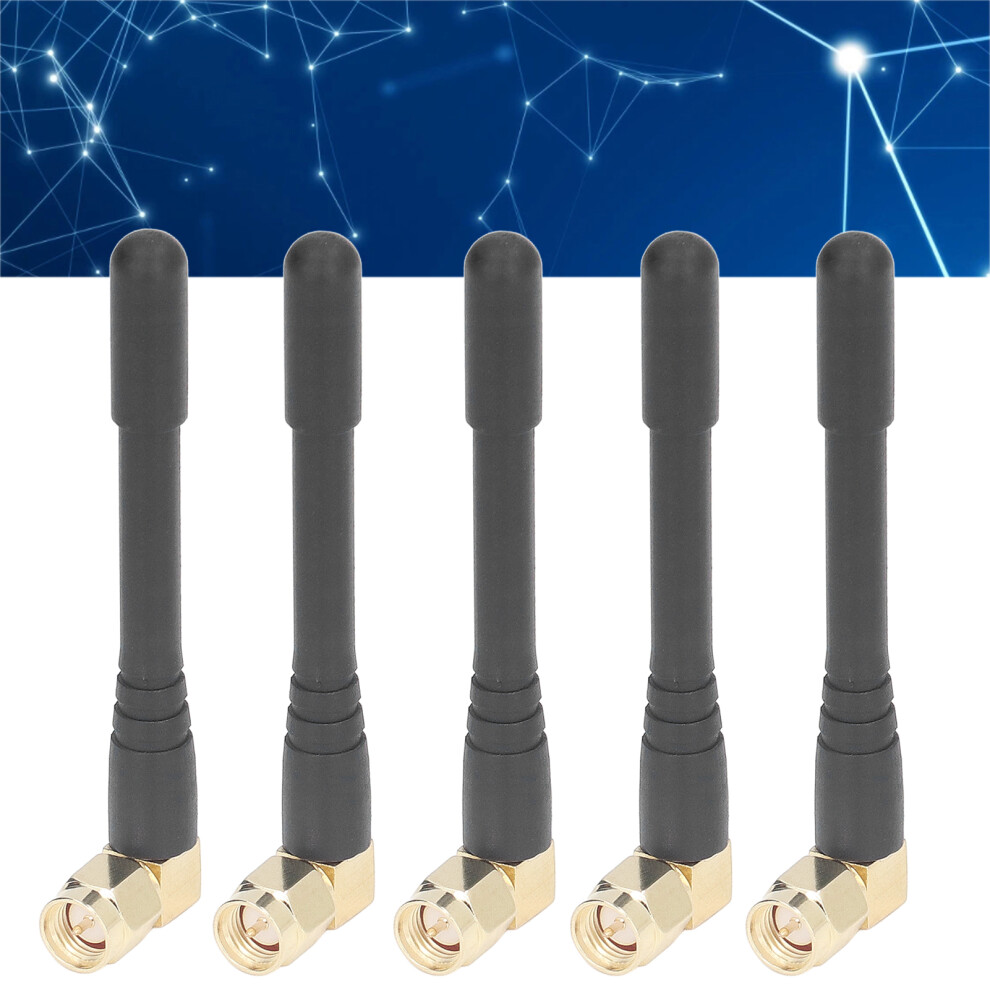 5Pcs Sma Male Elbow Antennas 3Dbi For Wireless Systems 2400-2500Mhz 3551390628390