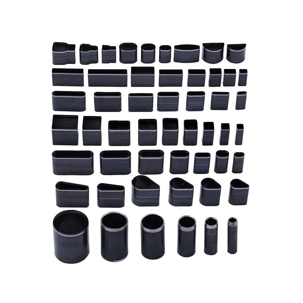 52 Pcs Hollow Punch Cutter Tools Kit Carbon Steel Leather Punching Die Cutting Mold Manual Hole Puncher Set 4711168908614