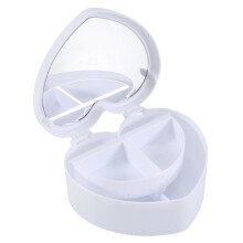Heart Shape Jewelry Boxes, Plastic White Jewelry Storage, Heart-Shaped Jewelry Boxes Stationery Boxes Drawer Makeup Box