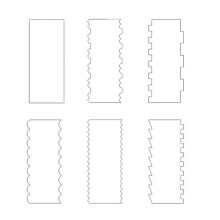 6PCS Cakes Smoother Icing Comb Scraper Set Cake Sculpting Decor Supplies Cake Decorating Supplies for Baking,Non-hole