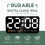 Digital Wall Clock, 9Inch LED Digital Clock Large Display with 12/24H,  Digits,Small Silent Wall Clock(White) 9