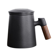 Becher Keramik Tee Wasser Trennung Bubble Cup Home GüRtel Griff Filter Tee Leck mit Deckel Trinkgeschirr Typ Form ZubehöR