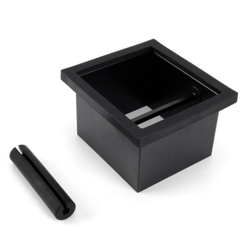 Coffee Grounds Box Desktop Embedded Hollow Bottomless Grounds Box Square Stainless Steel Coffee Knocking Grounds Bucket 2