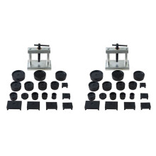 2X Desktop Watch Case Press 18 Dies Watch Front Back Case Cover Screw Press Presser Close Watchmakers Repair Kit Tools