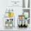 2-Tier Multi-Purpose Bathroom Organizers and Storage, Stackable Kitchen Pantry Organization S 3