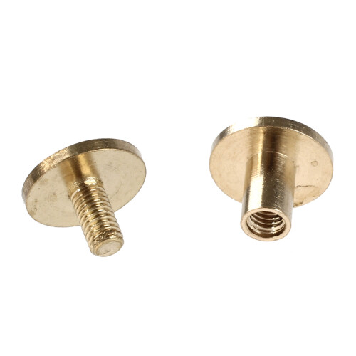 20X Arc Solid Brass Button Stud Screw Nail Screw Back Leather Rivet Belt 6mm 2