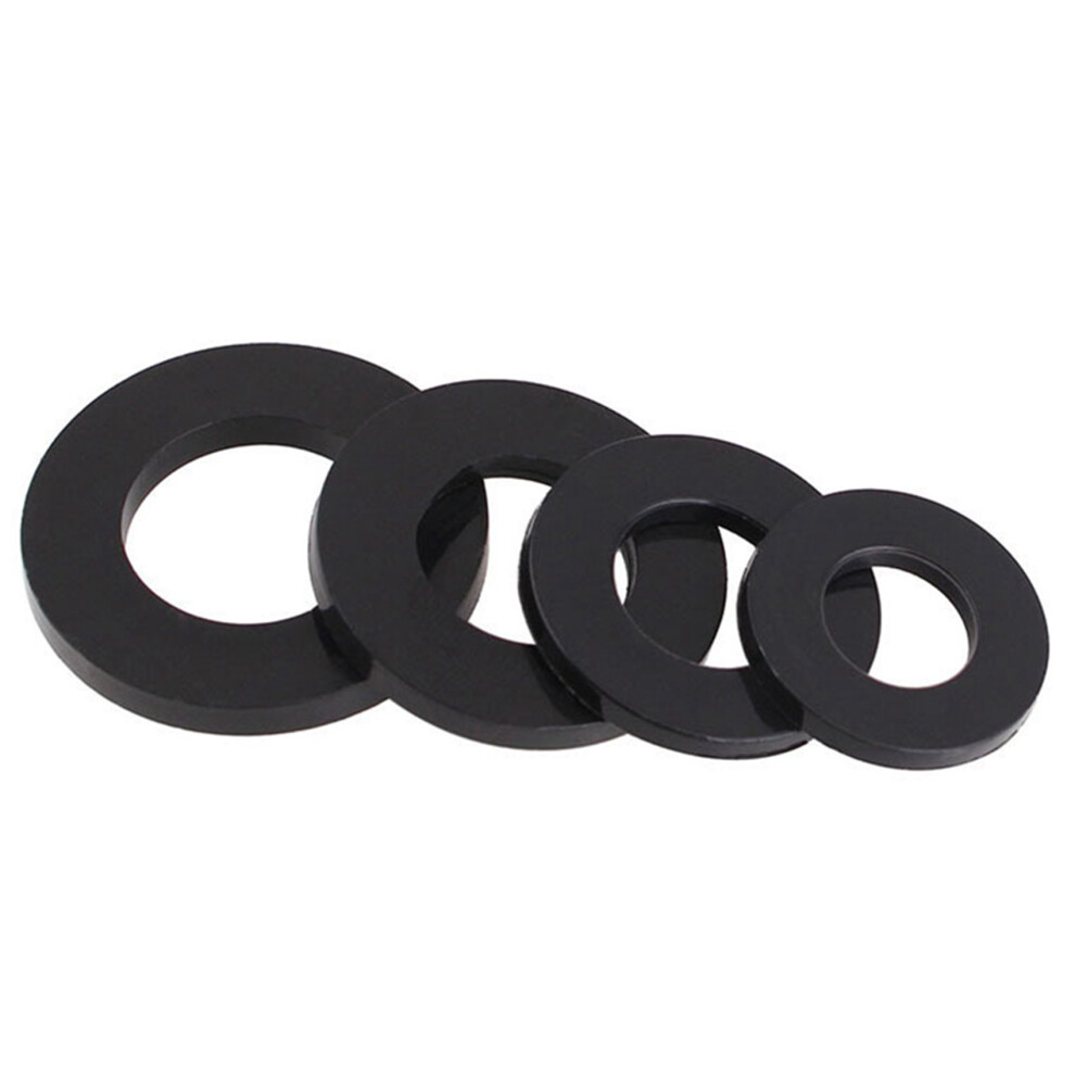 1200Pcs Black Nylon Flat Washer Assortment Kit For M2 M2.5 M3 M4 M5 M6 M8 M10 M12 4714011777597