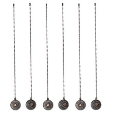 6 Pièces les Chaînes de Traction de Ventilateur de Plafond Ensemble de Chaînes de Traction de Motif de Soleil et de Lune de Traction de Boule de