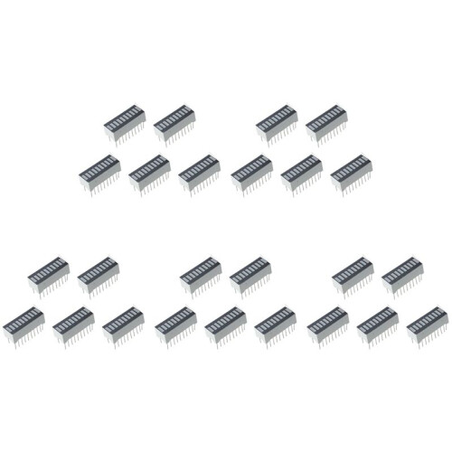 25-Piece 10-Segment Bar Graph Shows Red Digital LED Light Bar