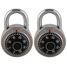 2X Master-Code-Schloss 40 mm mit Rund Feste Rufnummer Kombinationsschloss