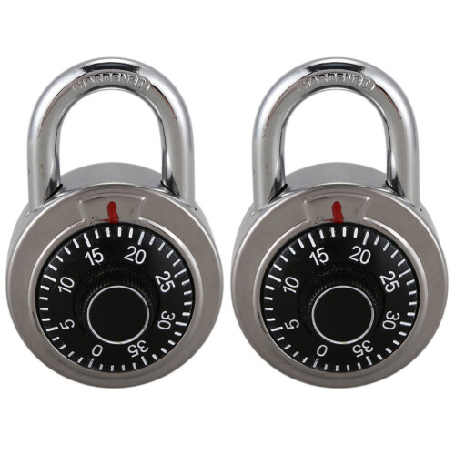 2X Master Coded Lock 50mm with Round Fixed Dial Combination Padlock 1
