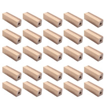 40 Pcs Pre Drilled 7mm Wood Pen Blanks for Woodturning Pen Turning Kit for Pen Making Supplies DIY Crafts