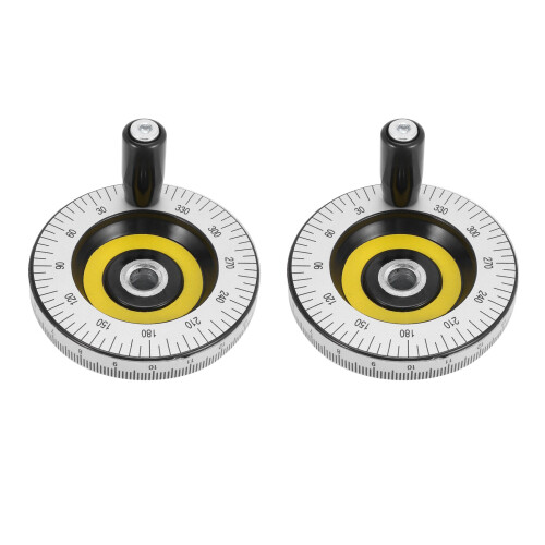 2pcs 80mm Solid Hand Wheel Scale Hand Wheel Mechanical Parts Bakelite Machine Handle Calibrated Handwheel