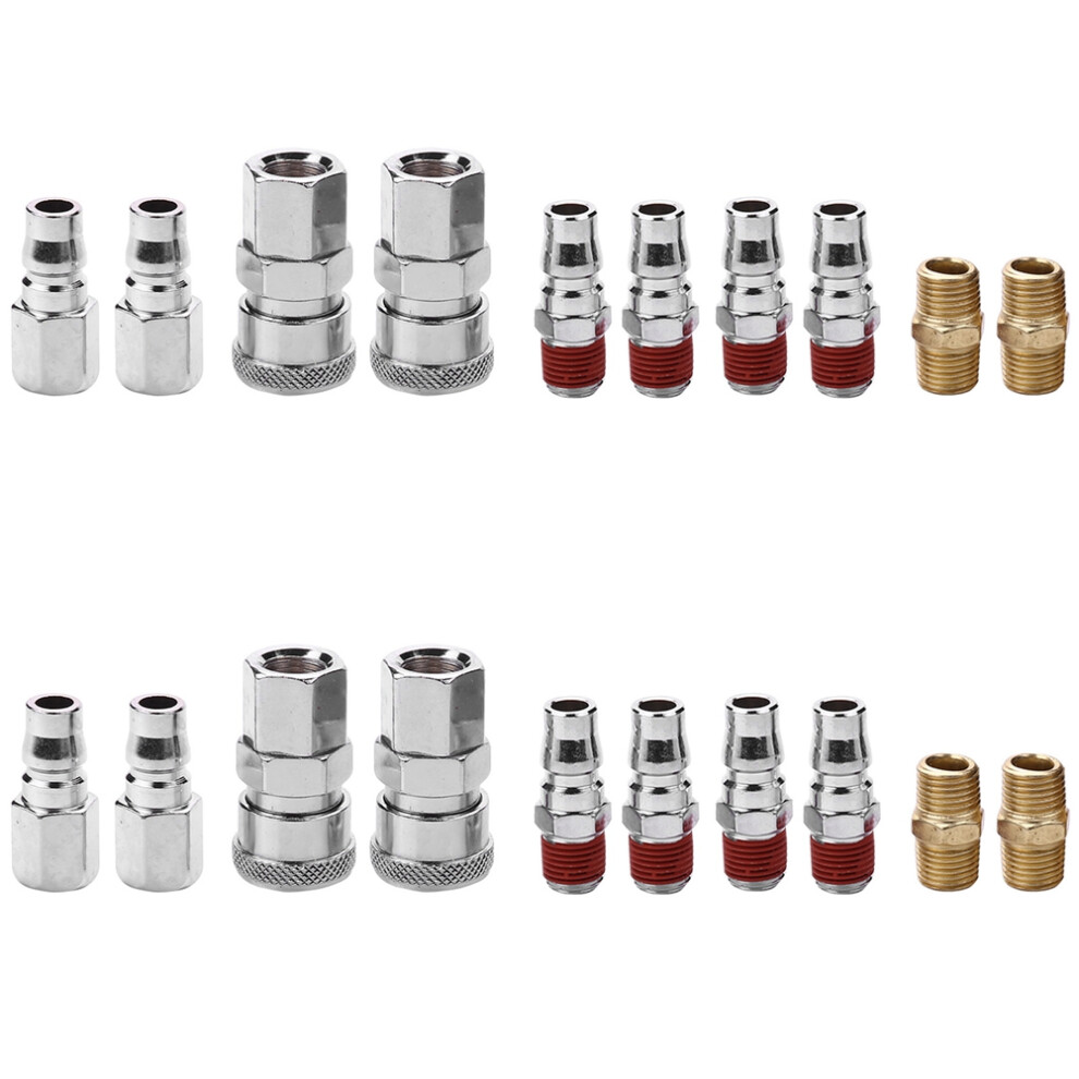 20Pcs 1/4 Inch Bsp Air Hose Compressor Fitting Connector Coupler Quick Release Pneumatic Parts 4711139668653