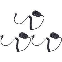 3X 2 Pin PTT Speaker MIC for Walkie Talkie UV-5R UV-82 BF-888S Two Way Radio