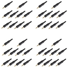 Conector de Bloqueio de áudio de Bloqueio de Parafuso Estéreo de 3,5 mm de 40 Peças para para Adaptador de Plugue de ReposiçãO de Microfone