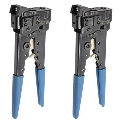 2X para RJ45 8P8C 8P LAN Ethernet Cable de Red Cable Crimper Crimper Tool 1