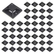 600 Pcs Self Adhesive Cable Tie Mount Base Holder 20 x 20 x 6mm