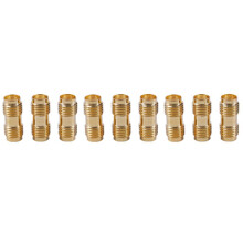 9X Gold RF Connector SMA Female to SMA Female for Two Way Radio SMA-F to SMA-F Antenna Adapter