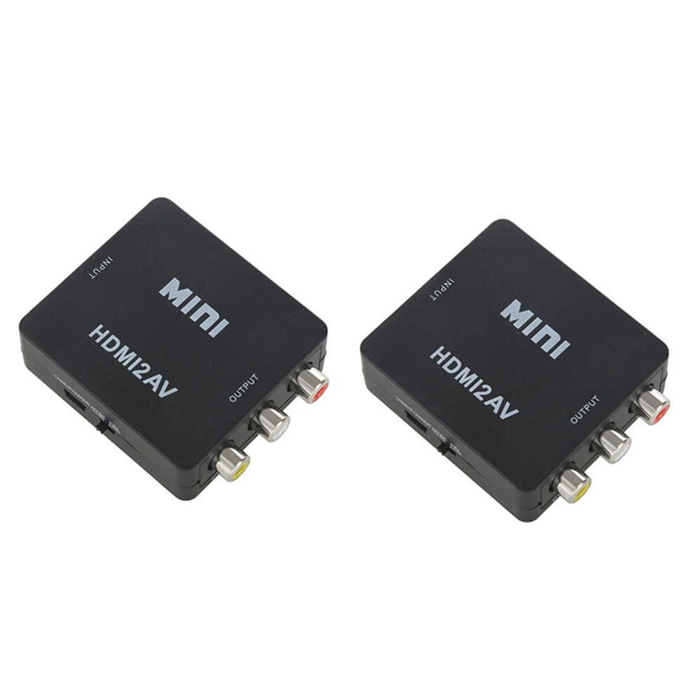 2X 1080P Composite To Rca Audio Video Av Cvbs Converter Adapter For Hdtv 4712984147324