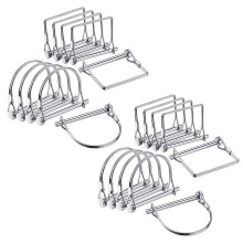 20 Pieces Shaft Locking Pin Safety Coupler Pin 1/4 Inch Diameter in 2 Shapes of Square and Arch (Silver)