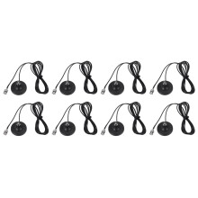 8X Base 'Antenna Wireless Base 'Antenna per Microfono con Magnete 3 Metri Cavo Rg174 Antenna Maschio Bnc