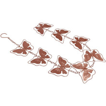 Steel Leaf Rain Chain, Garden Gift for Mom, Gutters, Rain Catcher for Downspout with Adapter, Thick Flower Cups B