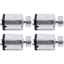 4X DC1.5V-9V 0.08A 3200RPM Output Speed Micro Vibrating Motor, 18X15X12mm Silver