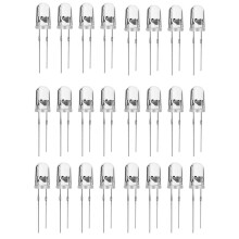 600 Teile / Los 5 mm Runde Lila Uv Led Diode Super Helle Wasser Klar Led-Licht Lampe Lila Farbe