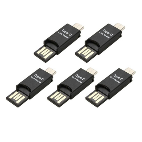5X USB 3.1 Type C USB-C to Micro- TF Card Reader Adapter for  PC Cellphone 1