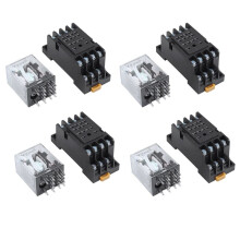 4X 24V Coil Volt 4PDT 14 Pin Terminal Electromagnetic Relay HH54P