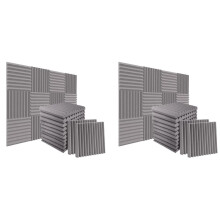 48 Packungen 1 Zoll x 12 Zoll x 12 Zoll Schall Dichte Schaum Stoff Platten Schall Absorbierende Isolierung für Aufnahme Studio, Spielzimmer