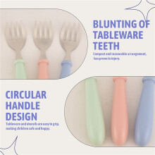 12PCS Toddler Forks Toddler Utensils,Stainless Steel Baby Forks,Kids Silverware Children's Cutlery Set for Self Feeding