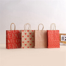 M 24 StüCk Valentinstag-GeschenktüTen, SüßIgkeitentüTen, GeschenktüTen mit Griffen, Herz-Liebes-PapiertüTen für Hochzeit und Valentinstag