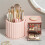 Makeup Brush Holder Organizer with 2 Drawers,360 Rotating Makeup Organizer Countertop,Capacity Display Case 2