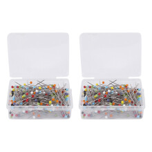 500 Pieces Sewing Pins  Glass  Pins Straight Quilting Pins for Dressmaker Jewelry Decoration