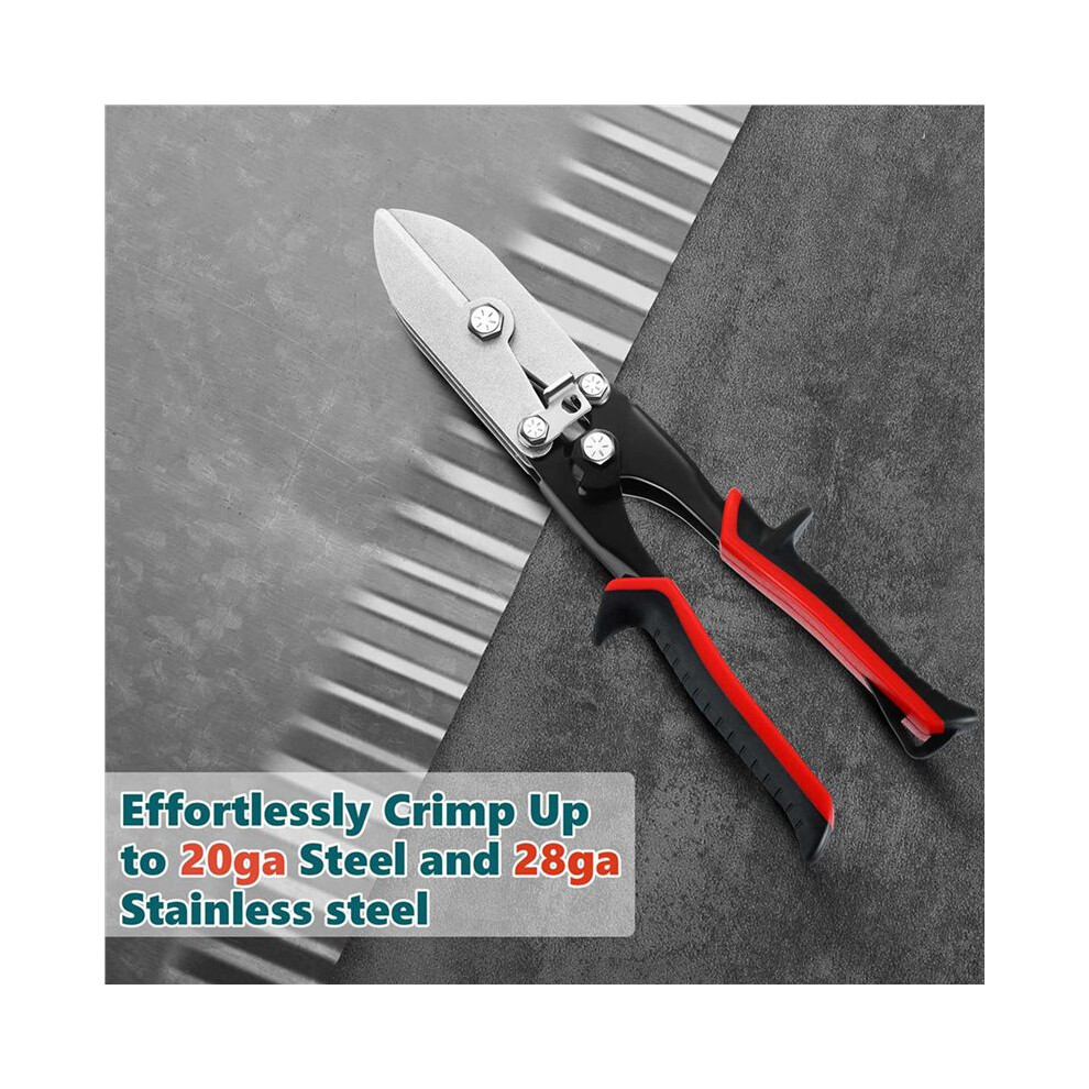 2X 5 Blade Sheet Metal Crimper Tools-Hand Crimper Pipe Swaging 24-28 Gauge Prevents Clogging/Swelling 6033972798624