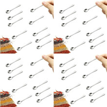 40 Petites Cuillères en Acier Inoxydable pour Pots à Épices, Taille 2,87 Pouces, Jolies Petites Cuillères à Condiments en Acier Inoxydable