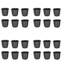 Canele-Vorm, Cannele-Muffinbeker, 24-Delige Cannele-Vorm met Antiaanbaklaag Grijs-Zwarte Caneles