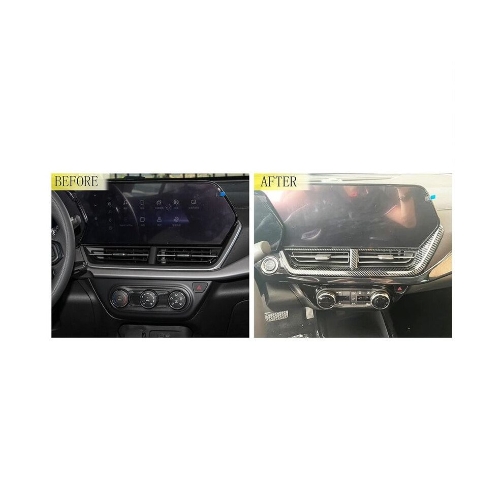 Front Row Air Condition Vent Outlet Cover Trim For Trax Seeker 2023 2024 Accessories (Abs Carbon Fiber) 6033017068668