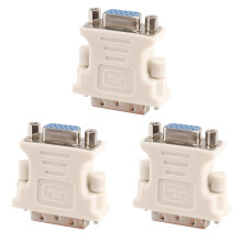 3X DVI Male Adapter (DVI - D 24 1) to Female VGA (15-Pin)