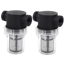 2X Gartenteich Inline Mesh Sieb Wasserpumpe Filter Bewässerung High Flow Pipeline Filter