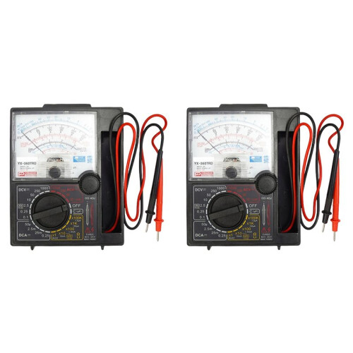 2X Analog Multimeter Tester Test Pen Voltage Current Tester  1000V Handheld Pointer Analog Meter Multimeter