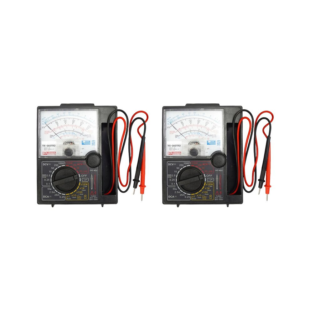 2X Analog Multimeter Tester Test Pen Voltage Current Tester 1000V Handheld Pointer Analog Meter Multimeter 4712400192198
