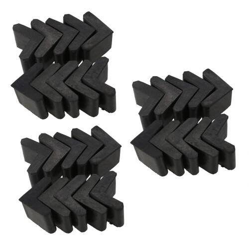 Rubber L Shaped Angle Iron Foot Pads Covers 30 Pcs Black 1