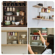 Mason Jar Organizer HåLlare för MatföRvaring, KonserveringshäNgare TillbehöR för 4Oz, 8Oz, 12Oz, 16Oz, 24Oz, 32Oz, 64Oz B