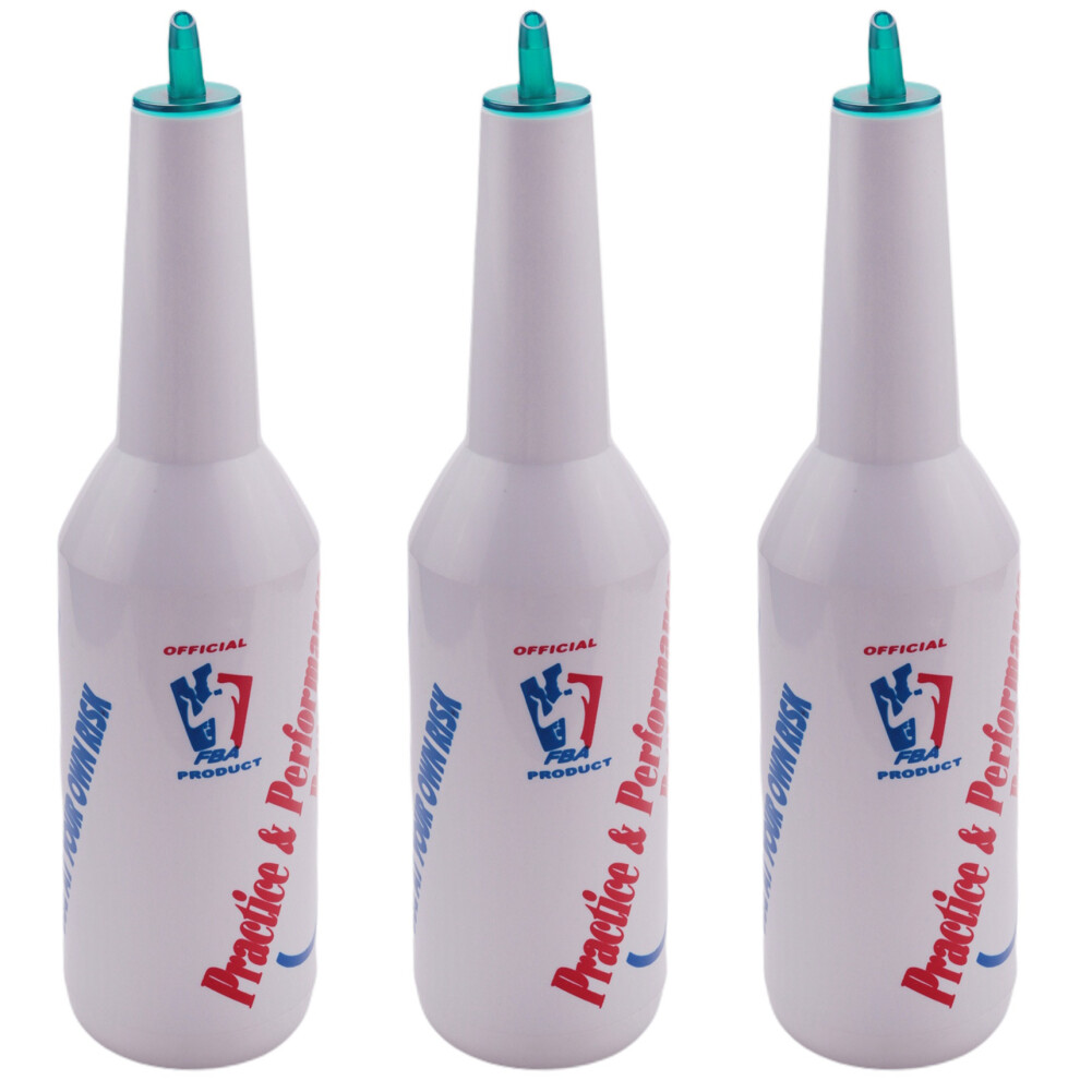 Semoic White 3X Flair Bartender Bartending Practice Bar Pub Bottle Wine Cocktail Shaker